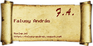 Falusy András névjegykártya