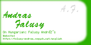 andras falusy business card